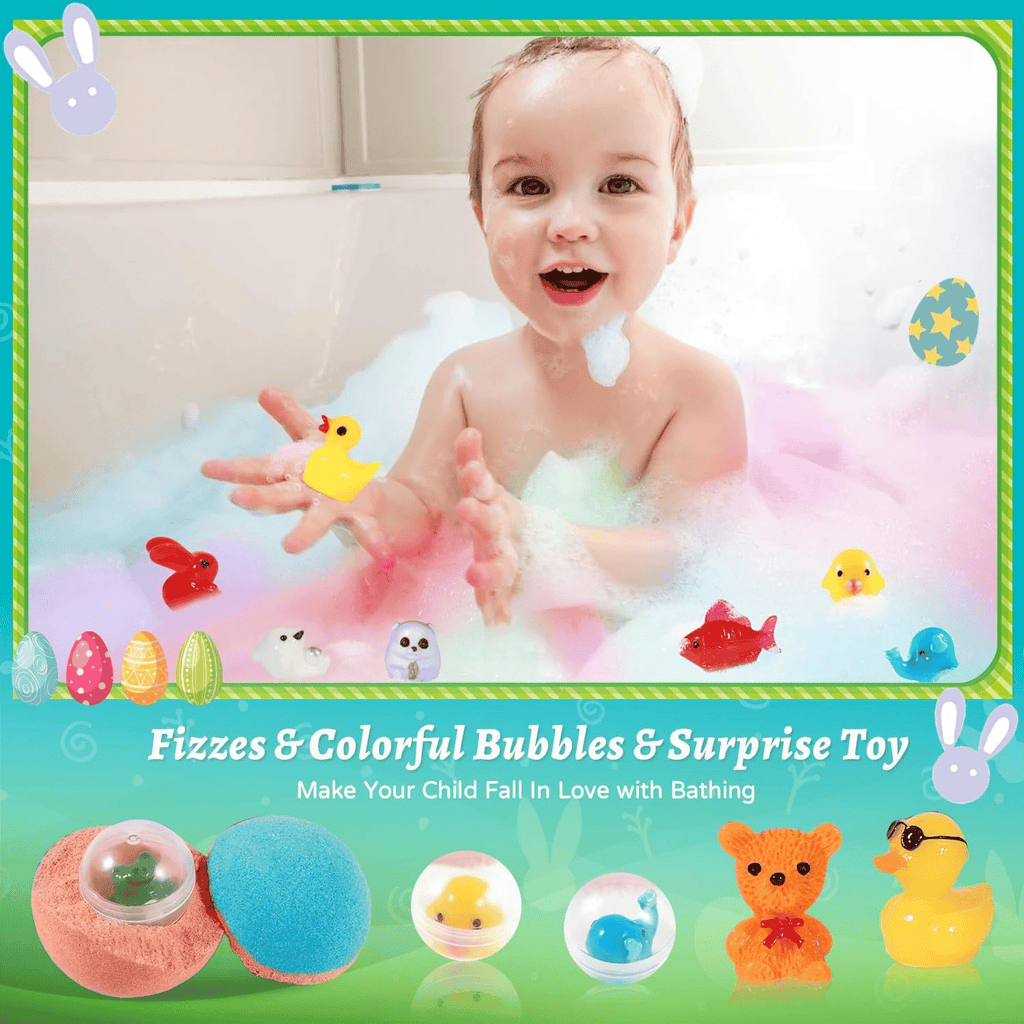 🔥LAST DAY 50% OFF- Free Shipping - 🛁 Natural Bath Bombs for Kids with Mega Bubbles & Surprise Inside 🥚✨ Same as in the video