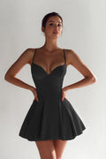 Black Short A-Line Cocktail Dress