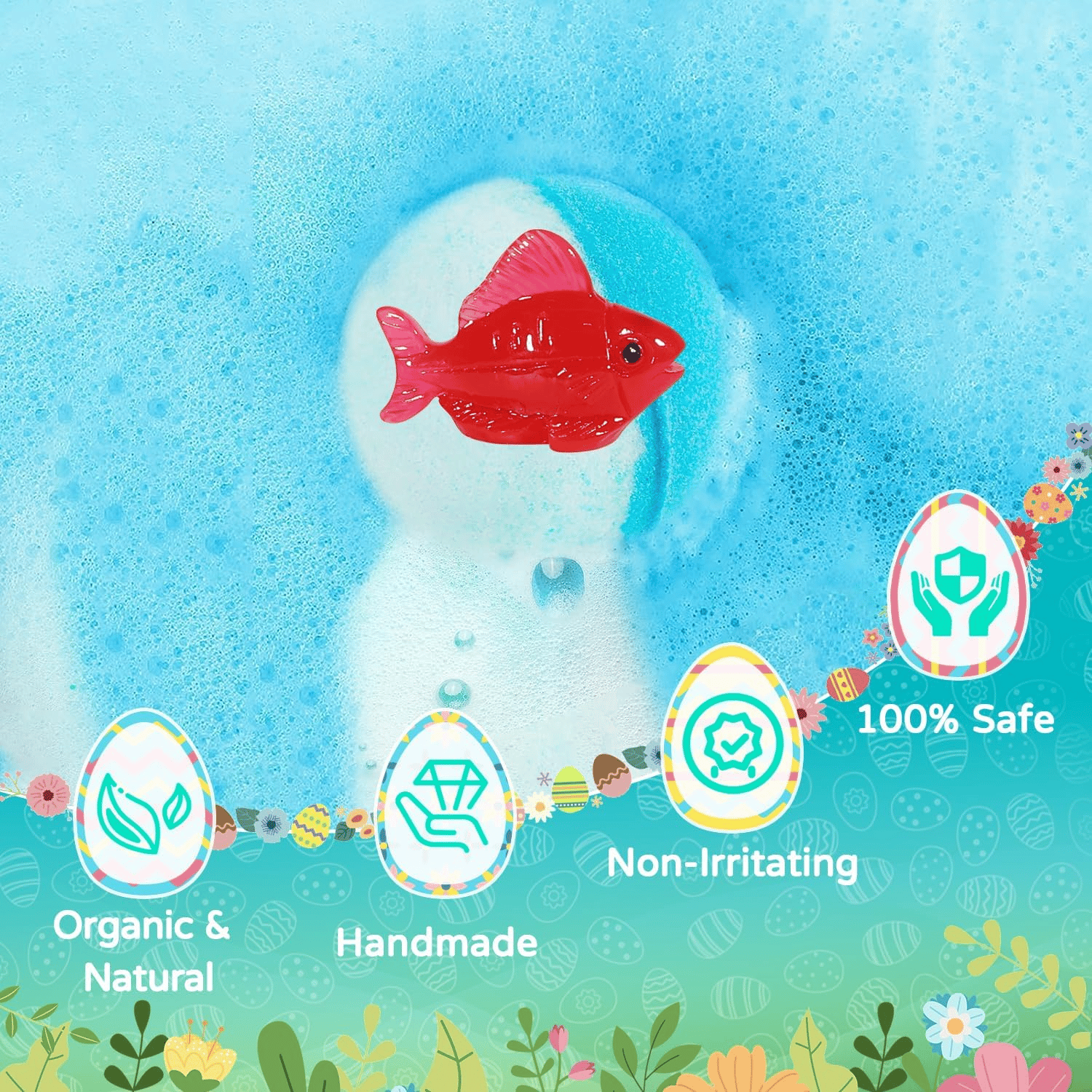 🔥LAST DAY 50% OFF- Free Shipping - 🛁 Natural Bath Bombs for Kids with Mega Bubbles & Surprise Inside 🥚✨ Same as in the video