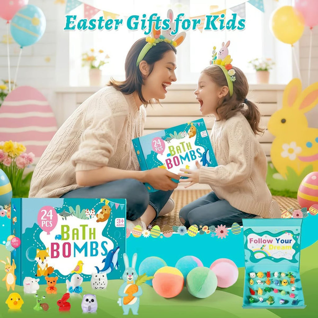 🔥LAST DAY 50% OFF- Free Shipping - 🛁 Natural Bath Bombs for Kids with Mega Bubbles & Surprise Inside 🥚✨ Same as in the video