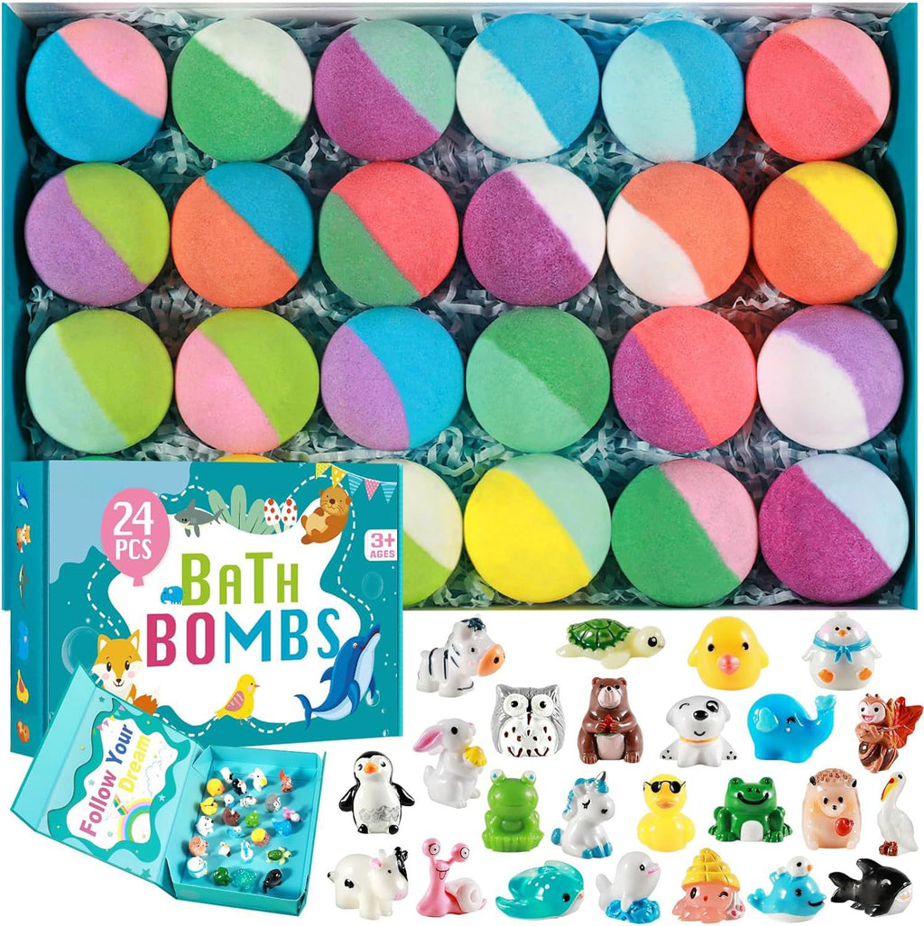 🔥LAST DAY 50% OFF- Free Shipping - 🛁 Natural Bath Bombs for Kids with Mega Bubbles & Surprise Inside 🥚✨ Same as in the video