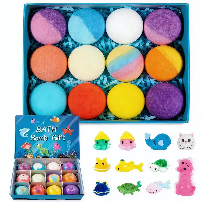 🔥LAST DAY 50% OFF- Free Shipping - 🛁 Natural Bath Bombs for Kids with Mega Bubbles & Surprise Inside 🥚✨ Same as in the video